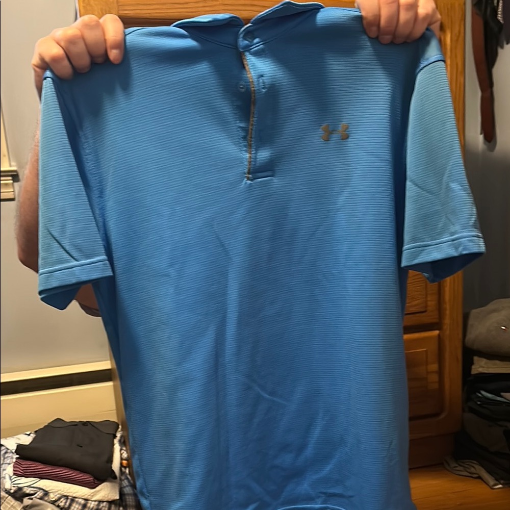 Under Armour Blue Polo Shirt Performance Comfort